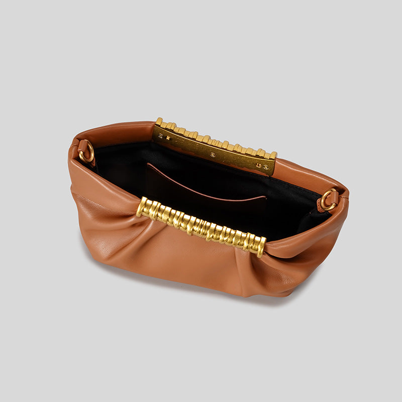 Elegante Leder Falt-Clutch