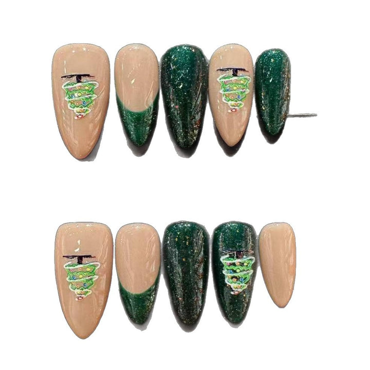 Handgefertigtes saisonales Press-On-Nagelset