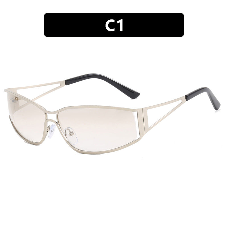 Damen sportliche Sonnenbrille mit modernem Rahmen Karnz
