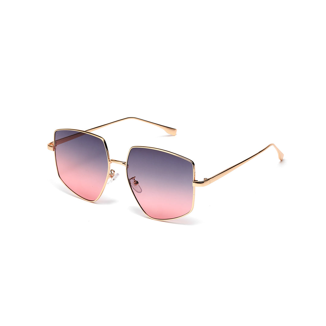 Damen quadratische Sonnenbrille mit elegantem Metallrahmen Karnz