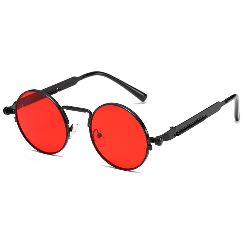 Damen Modische runde Sonnenbrille mit präzisem Metallrahmen Karnz