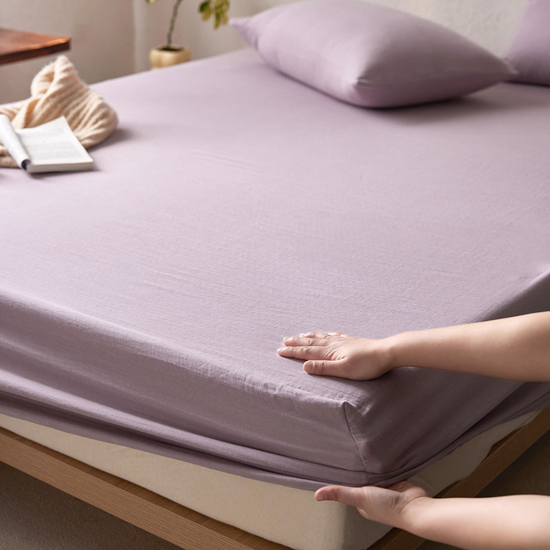 Atmungsaktives Stretch-Jersey-Betttuch-Set mit tiefem Pocket und Kissenbezügen