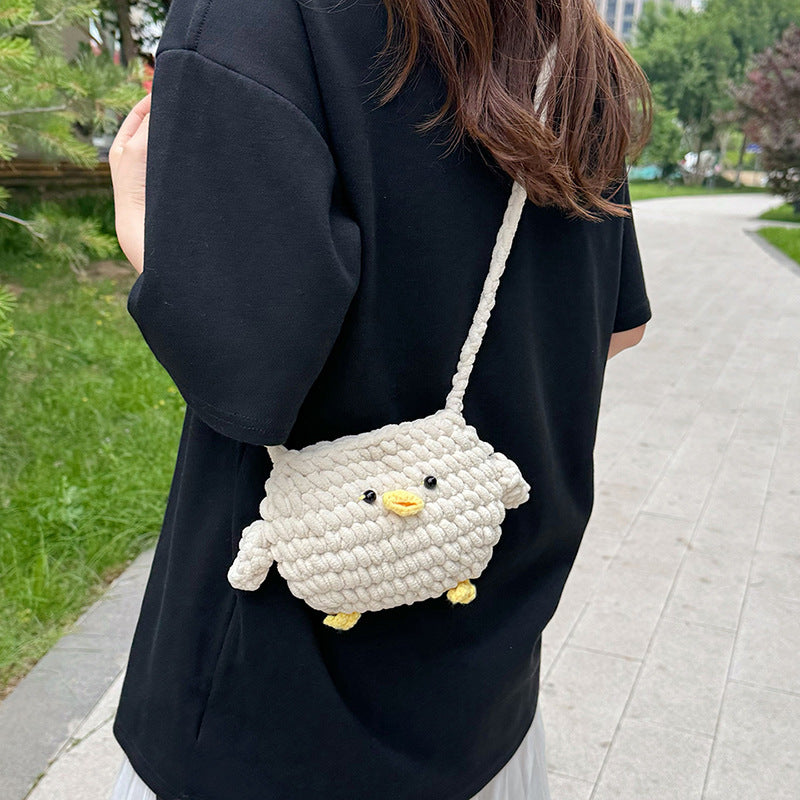 Süße tierförmige gehäkelte Crossbody-Tasche