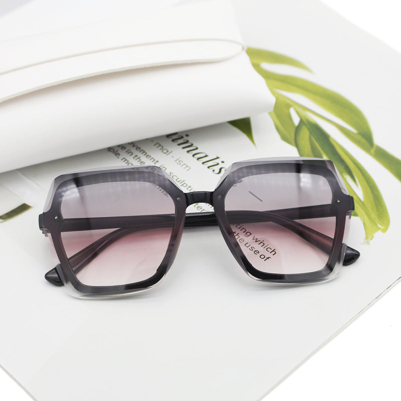 Damen übergroße geometrische Sonnenbrille Karnz