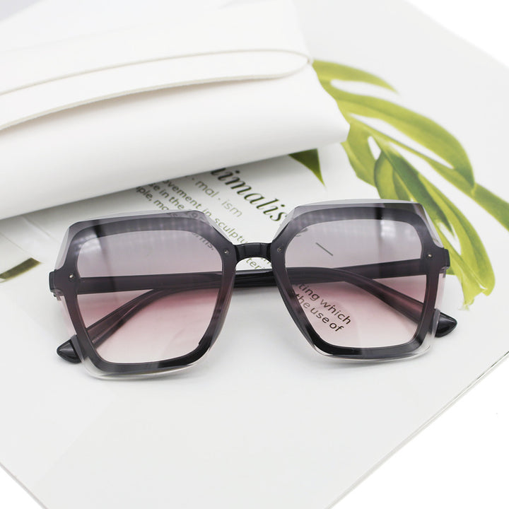 Damen übergroße geometrische Sonnenbrille Karnz