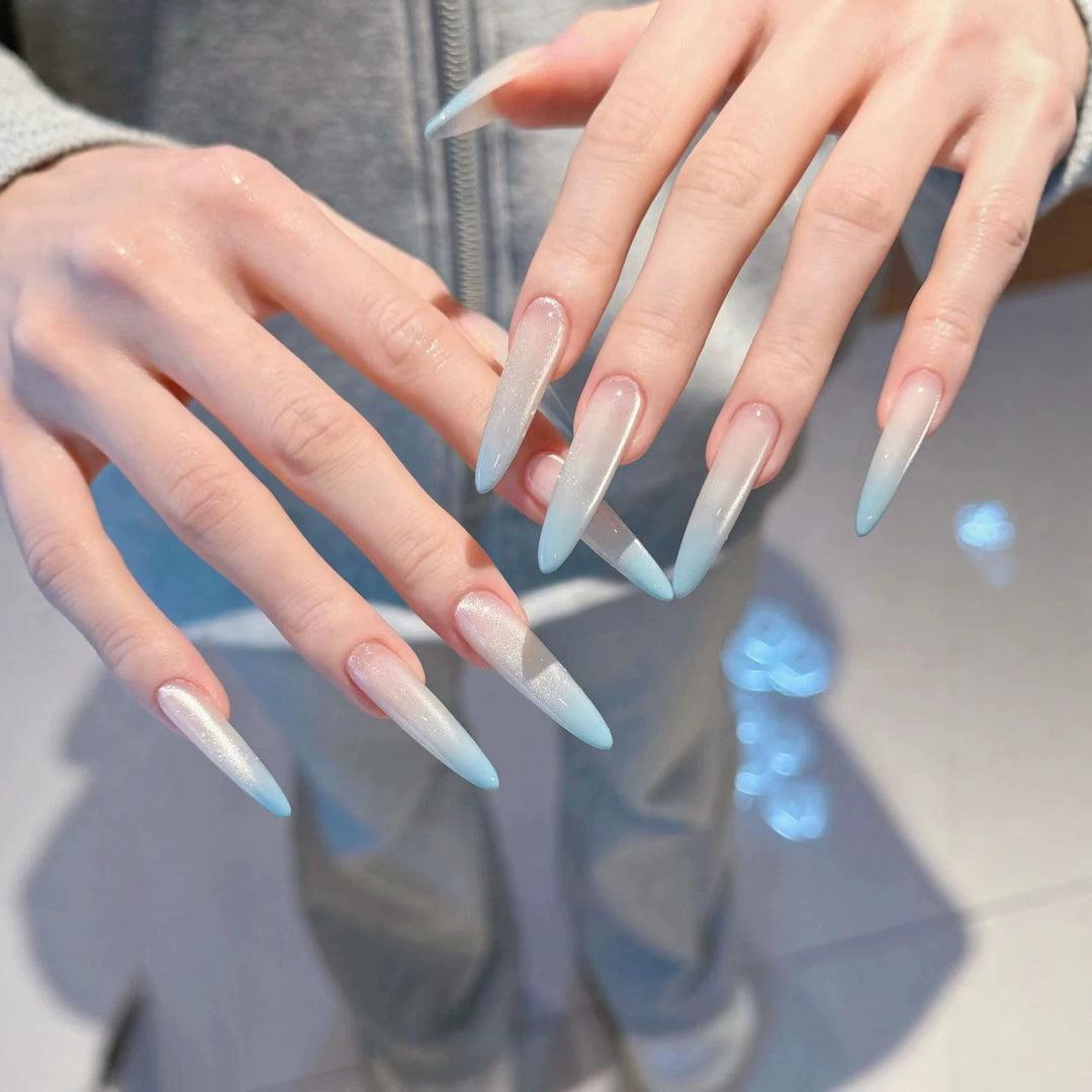 Lange Gradient Acrylnagelverlängerungen