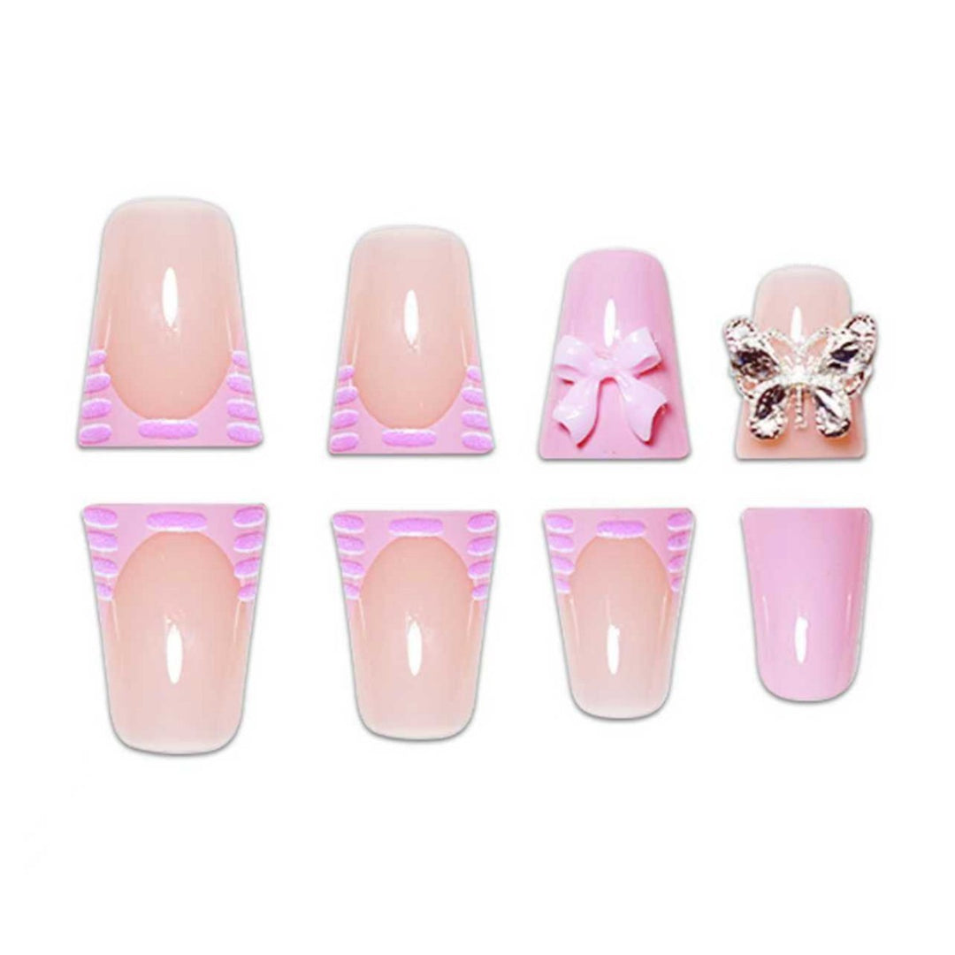 Dekorative von Schmetterlingen inspirierte Nagelverstärkungen Karnz