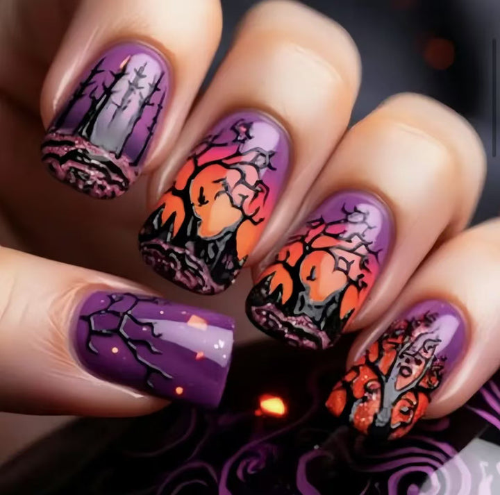 Spooky Night-Themen Gel-Nagelkunst Karnz