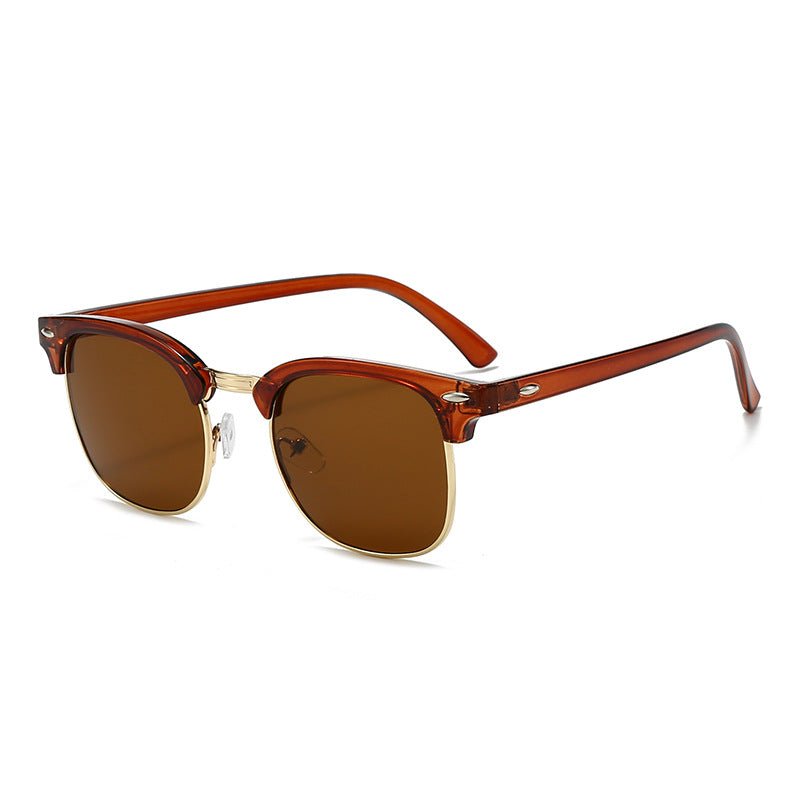 Damen modische Retro-Sonnenbrille mit metallischem Rahmen Karnz