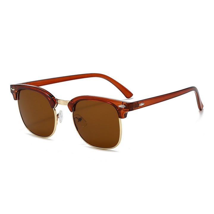 Damen modische Retro-Sonnenbrille mit metallischem Rahmen Karnz