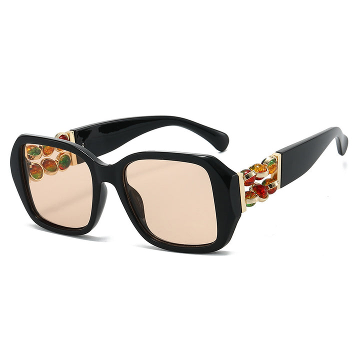 Dekorative Oversized Quadrat Sonnenbrille Karnz