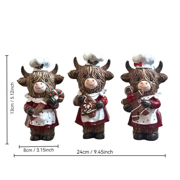 Verzaubernde Weihnachtskuh Figur Karnz