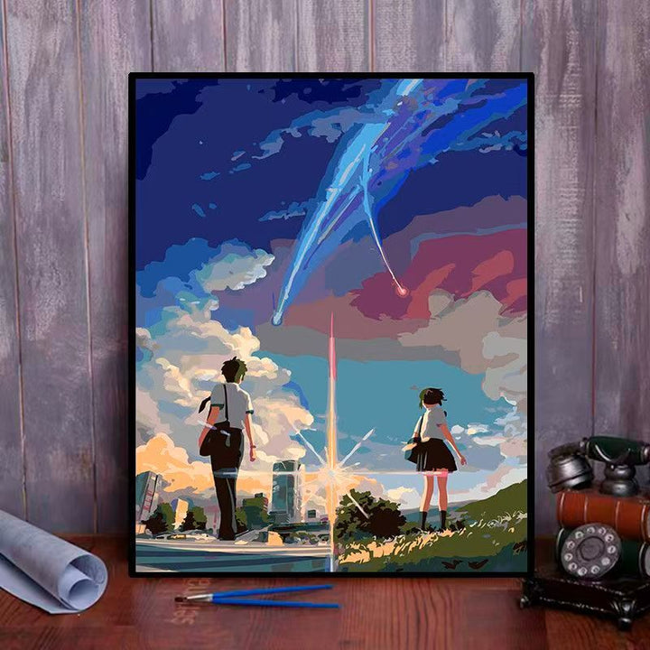 Anime-inspirierte Landschafts-Kunst Druck Karnz