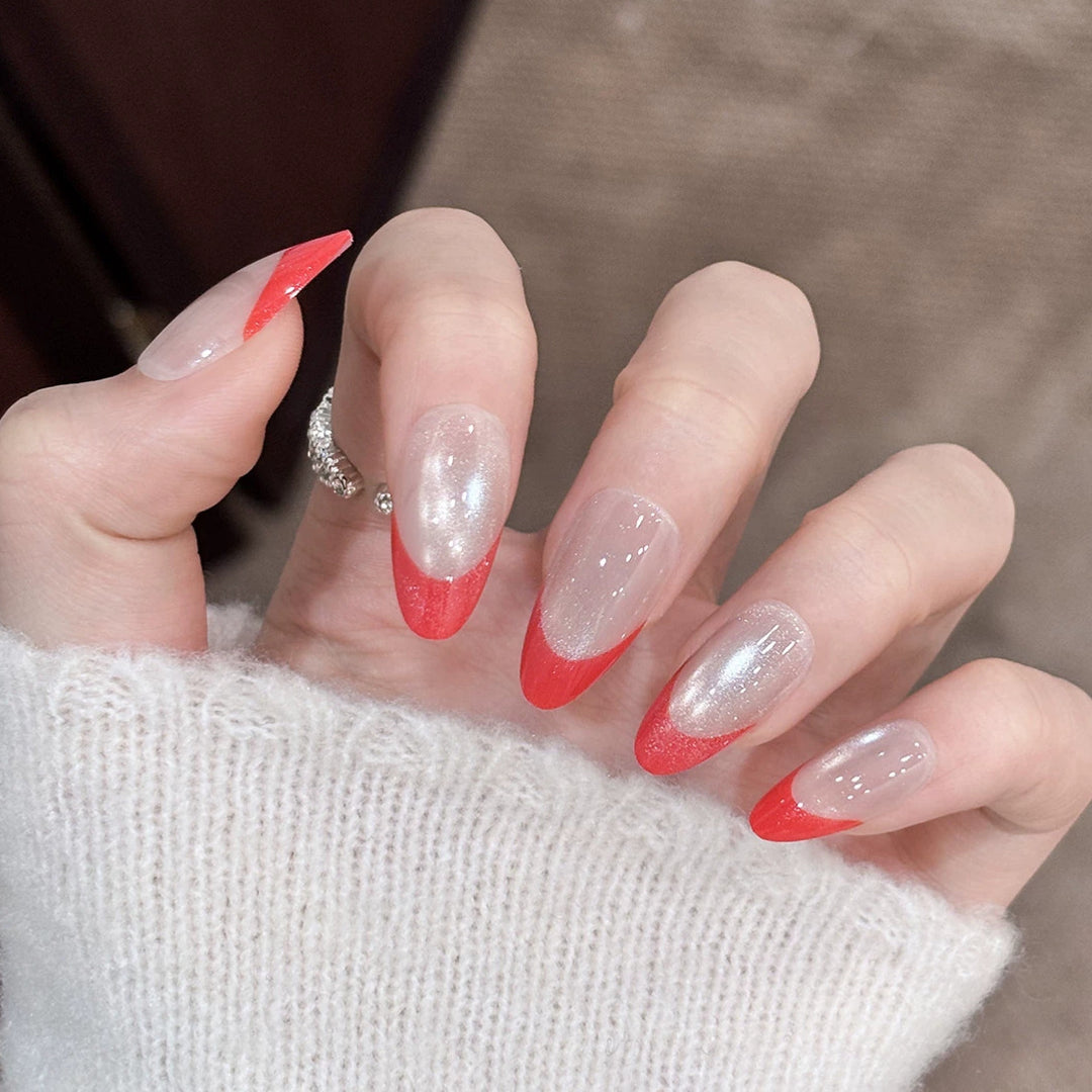 Elegante französische Nagelkunstspitzen