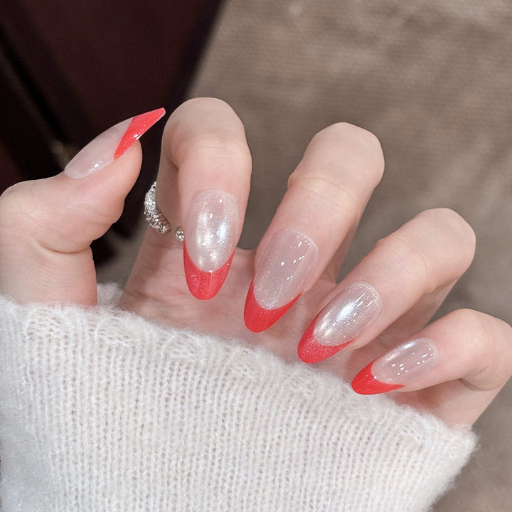 Elegante französische Nagelkunstspitzen