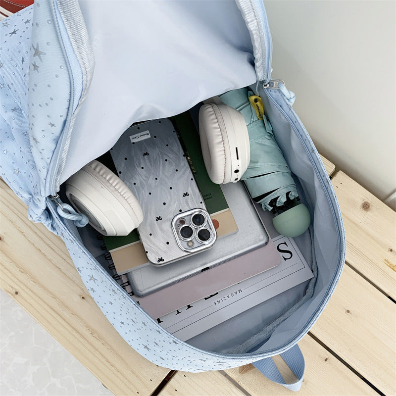 Eleganter Rucksack mit Glitzernden Sternen und Praktischen Fächern Karnz