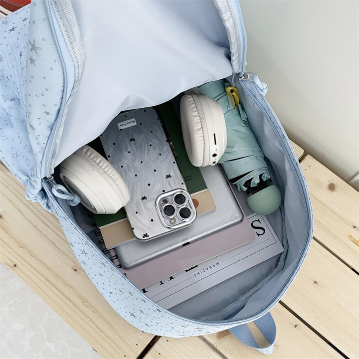 Eleganter Rucksack mit Glitzernden Sternen und Praktischen Fächern Karnz