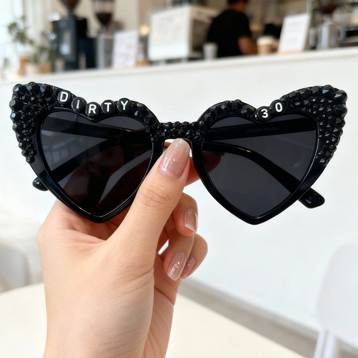 Statement Herzrahmen Sonnenbrille Karnz