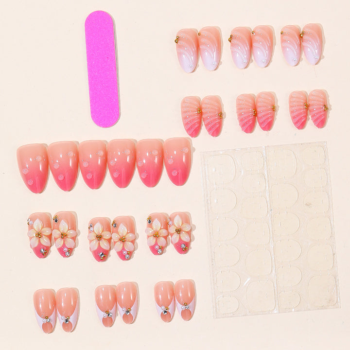 Elegante florale Acryl-Nagelverlängerungen Karnz 1789713211