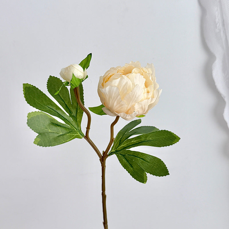 Künstlicher Pfingstrosenstrauß mit zarten Blüten und Blättern Karnz