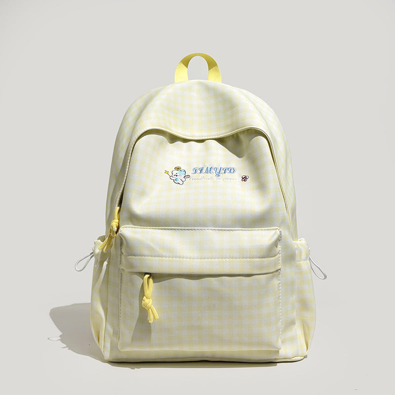 Süße Gingham-Muster Rucksack Karnz