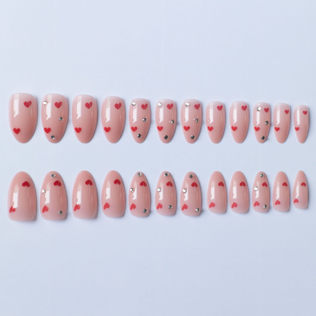 Liebe-Themen Acryl Nagel Kunst Design