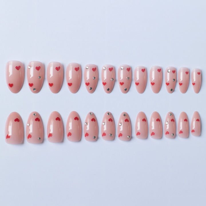 Liebe-Themen Acryl Nagel Kunst Design