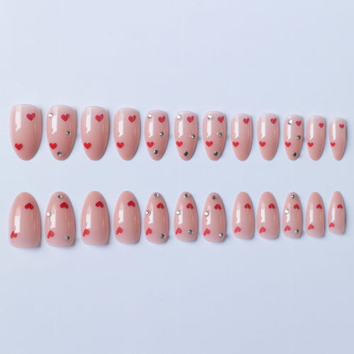 Liebe-Themen Acryl Nagel Kunst Design