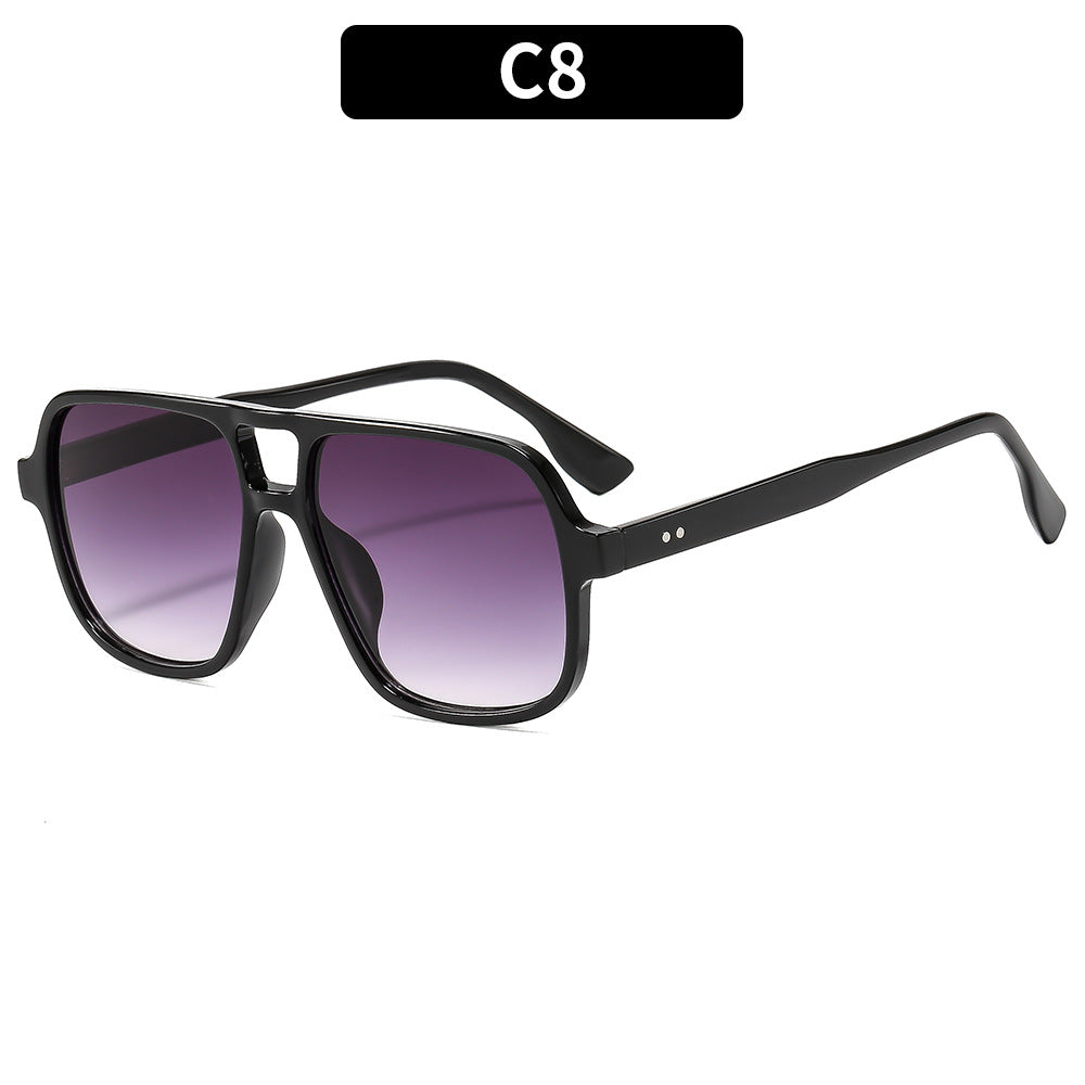 Quadratischer Rahmen Übergroße Sonnenbrille