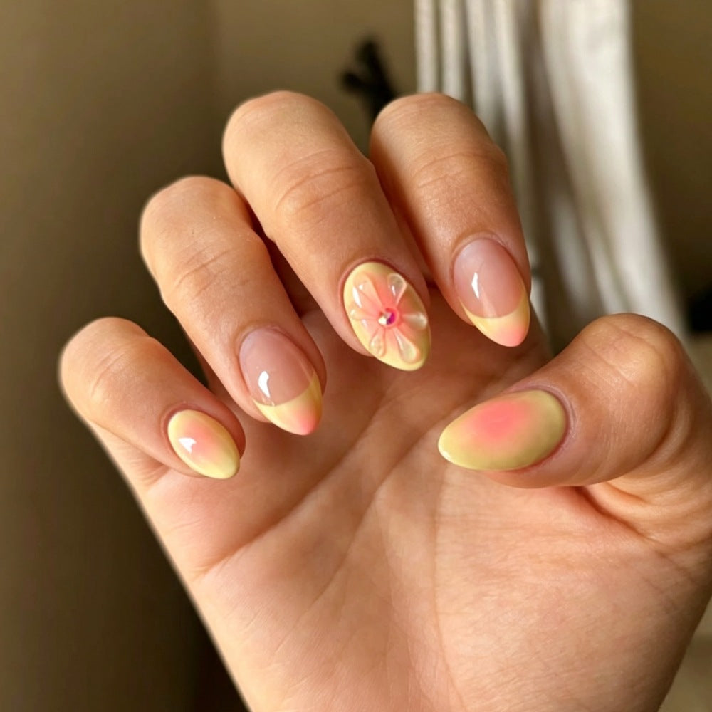 Floral Gel Press-On Nail Set Karnz