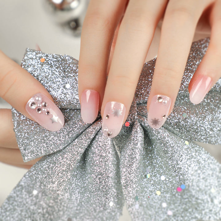 Elegante Glitzer Nagelkunst Set Karnz