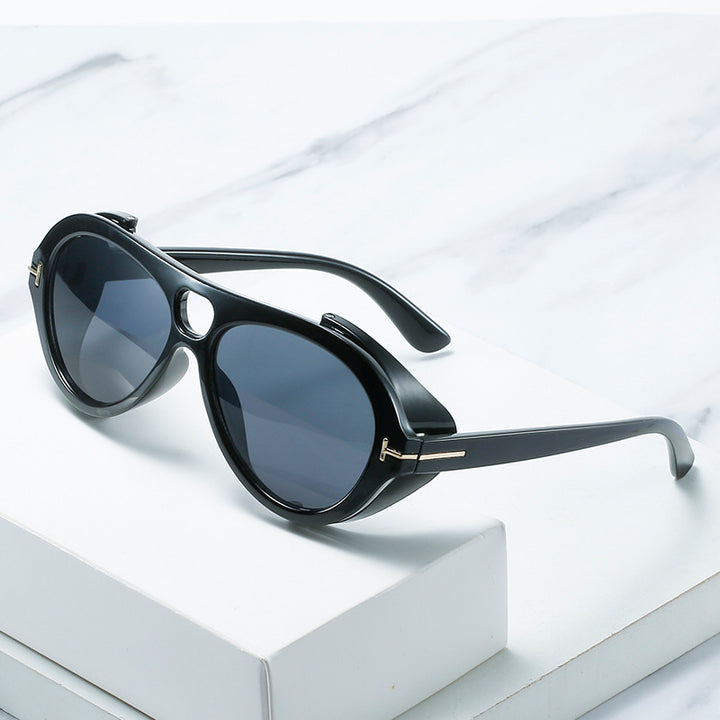 Retro-inspirierte Schild-Sonnenbrille Karnz