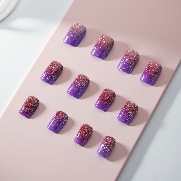 Glamouröse Ombre Kunstnägel Karnz