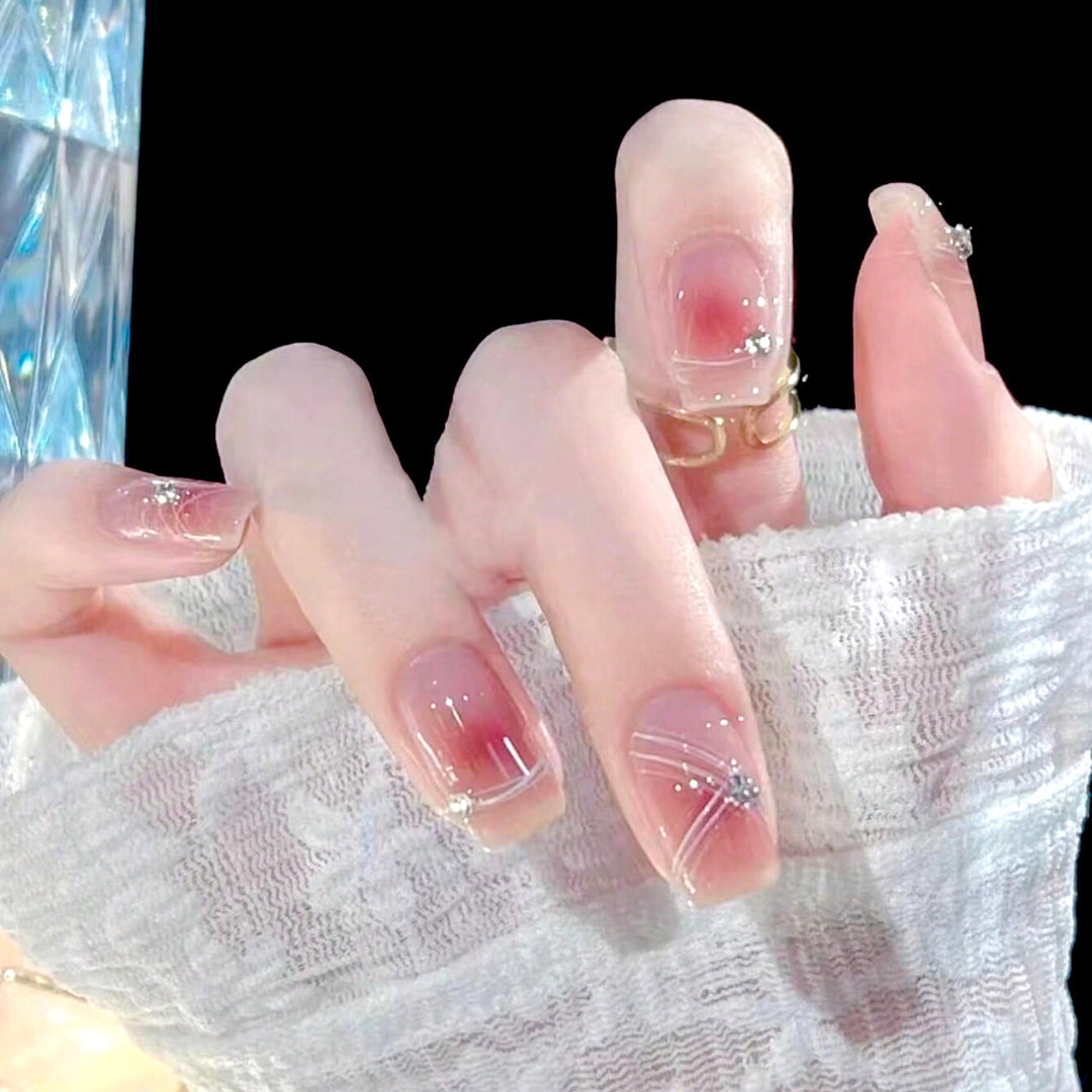 Elegantes Strass-Nagelkunst-Set