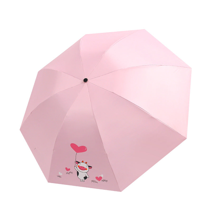 Damen Falt-Regenschirm mit verspieltem Tiermotiv Karnz