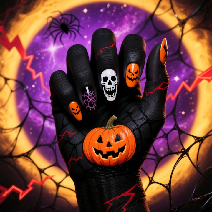 Kunstnägel Im Kreativen Halloween-Motiv Karnz