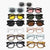 Damen modische Sonnenbrille mit transparentem Rahmen und UV-Schutz Karnz