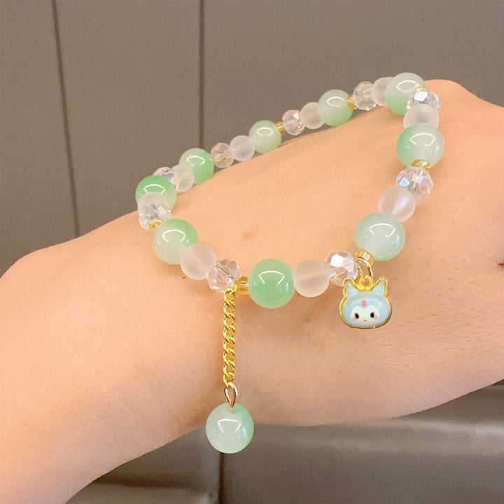Verspieltes Armband mit Bunten Glasperlen und Anhänger Karnz