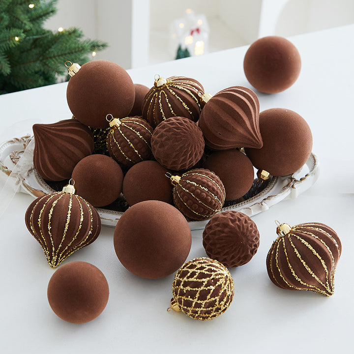 Dekorative Schokoladen-Themen Weihnachtskugeln Set