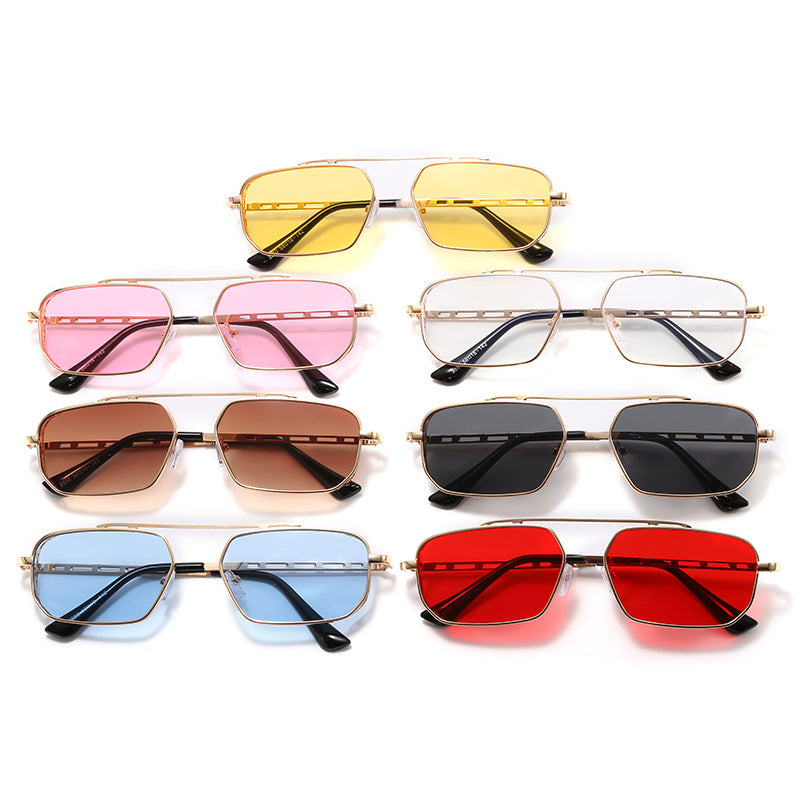 Damen modische Sonnenbrille im modernen Hexagon-Design Karnz