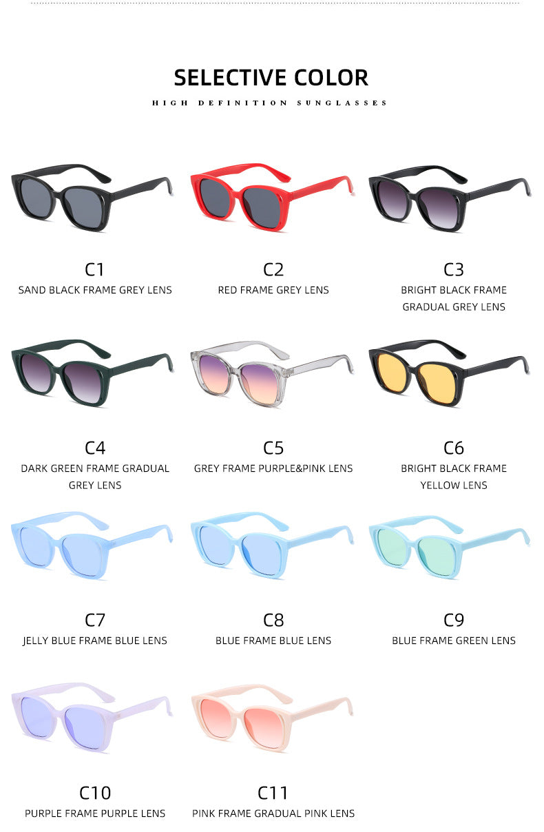 Damen stilvolle Cat-Eye Sonnenbrille mit robustem Rahmen Karnz