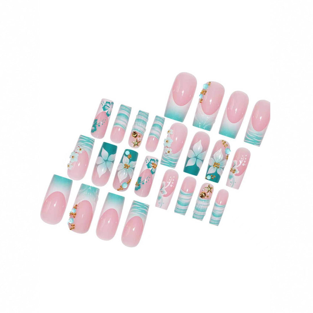 Luxuriöse Floral Art Nagelverstärkungen Karnz