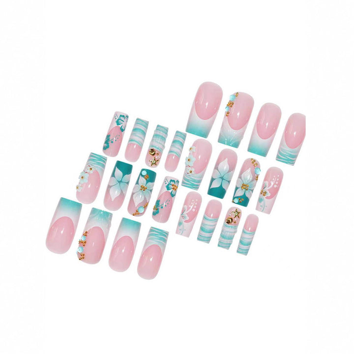 Luxuriöse Floral Art Nagelverstärkungen Karnz
