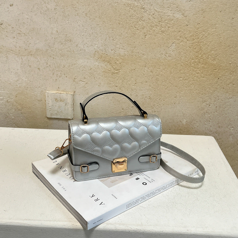 Herz-Quilted Handtasche