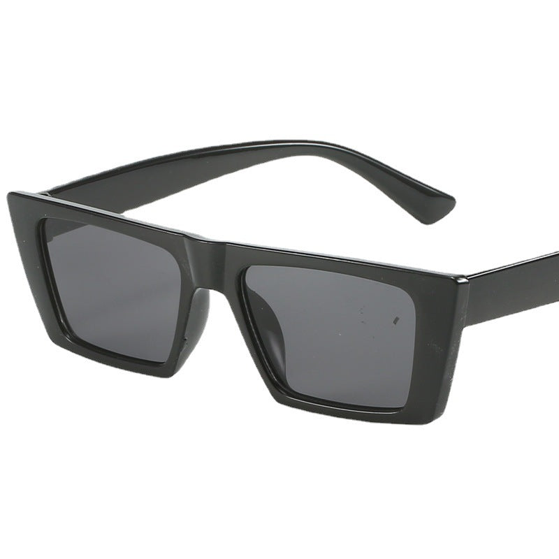 Damen geometrische Sonnenbrille mit trendigem, eckigem Rahmen Karnz