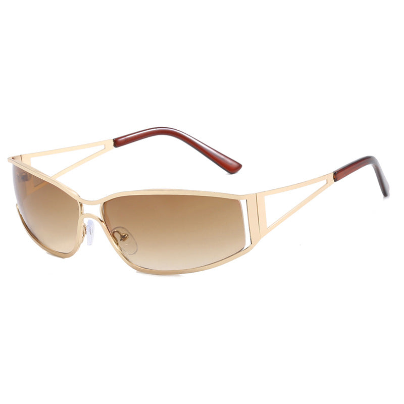 Damen sportliche Sonnenbrille mit modernem Rahmen Karnz