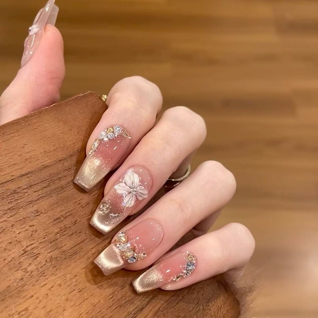 Floral Design Press-On Nagelset Karnz