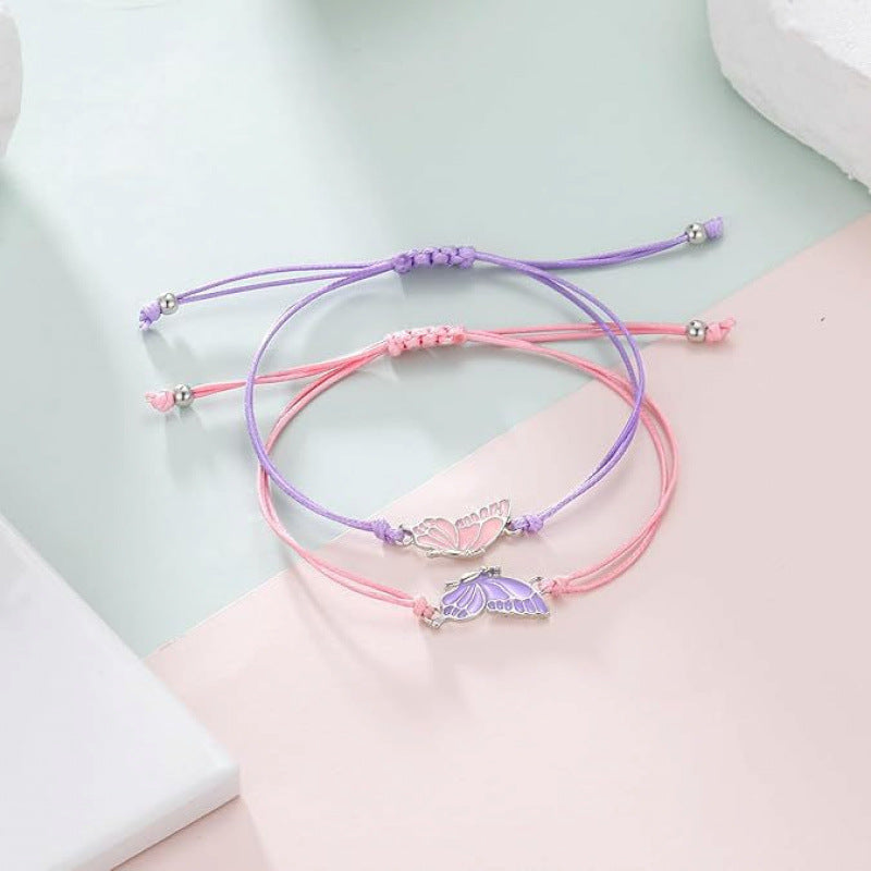 Butterfly Charm Halskette und Armband Set Karnz