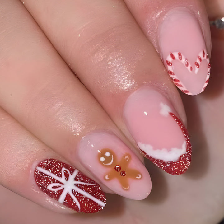 Festliches Lebkuchen Nageldesign Set Karnz