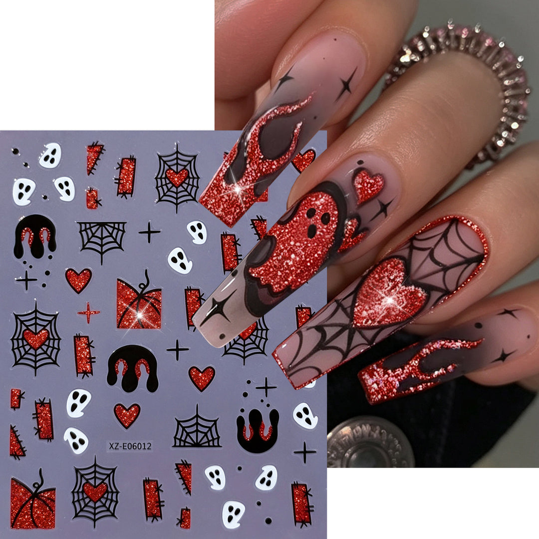 Halloween-Themen Nagelkunst Aufkleber Set  1791507032